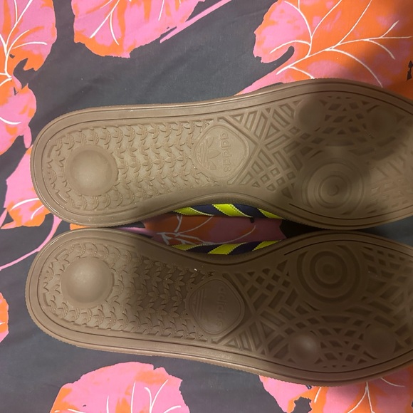 Adidas Men's Blue and Neon Yellow Sneakers - Picture 4 of 4